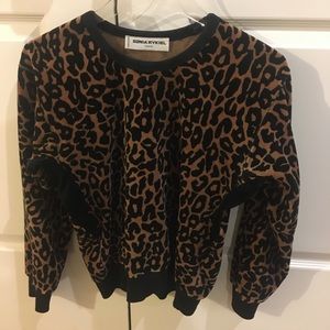 Sonia Rykiel velour leopard top